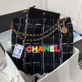 Chanel 22 Handbag Gold-Tone Metal AS3261 Black - Default Title - View 1