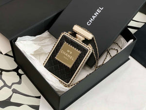 Chanel AS3264 Evening Bag Lambskin Plexi gold Black - Default Title - View 1