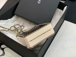 Chanel AS3264 Evening Bag Lambskin Plexi gold Black - Default Title - View 7