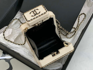 Chanel AS3264 Evening Bag Lambskin Plexi gold Black - Default Title - View 9