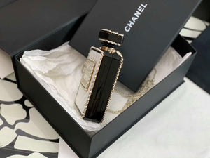 Chanel AS3264 Evening Bag Lambskin Plexi gold Black and White - Default Title - View 5