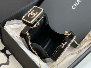 Chanel AS3264 Evening Bag Lambskin Plexi gold Black and White - Default Title - View 8