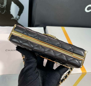 Chanel AS3308 Small Evening Bag 22A Limited Edition Black Lambskin Gold - Default Title - View 7