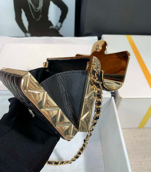 Chanel AS3308 Small Evening Bag 22A Limited Edition Black Lambskin Gold - Default Title - View 9