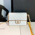 Chanel AS3308 Small Evening Bag 22A Limited Edition White Lambskin Gold - Default Title - View 1