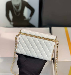 Chanel AS3308 Small Evening Bag 22A Limited Edition White Lambskin Gold - Default Title - View 3