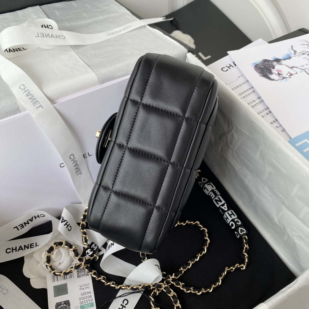Chanel AS3330 Mini Flap 17cm Bag Black Lambskin - Default Title - View 6