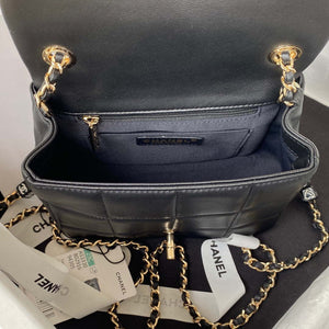 Chanel AS3330 Mini Flap 17cm Bag Black Lambskin - Default Title - View 7