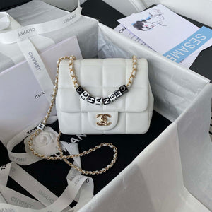 Chanel AS3330 Mini Flap 17cm Bag White Lambskin - Default Title - View 1