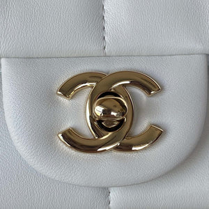 Chanel AS3330 Mini Flap 17cm Bag White Lambskin - Default Title - View 3