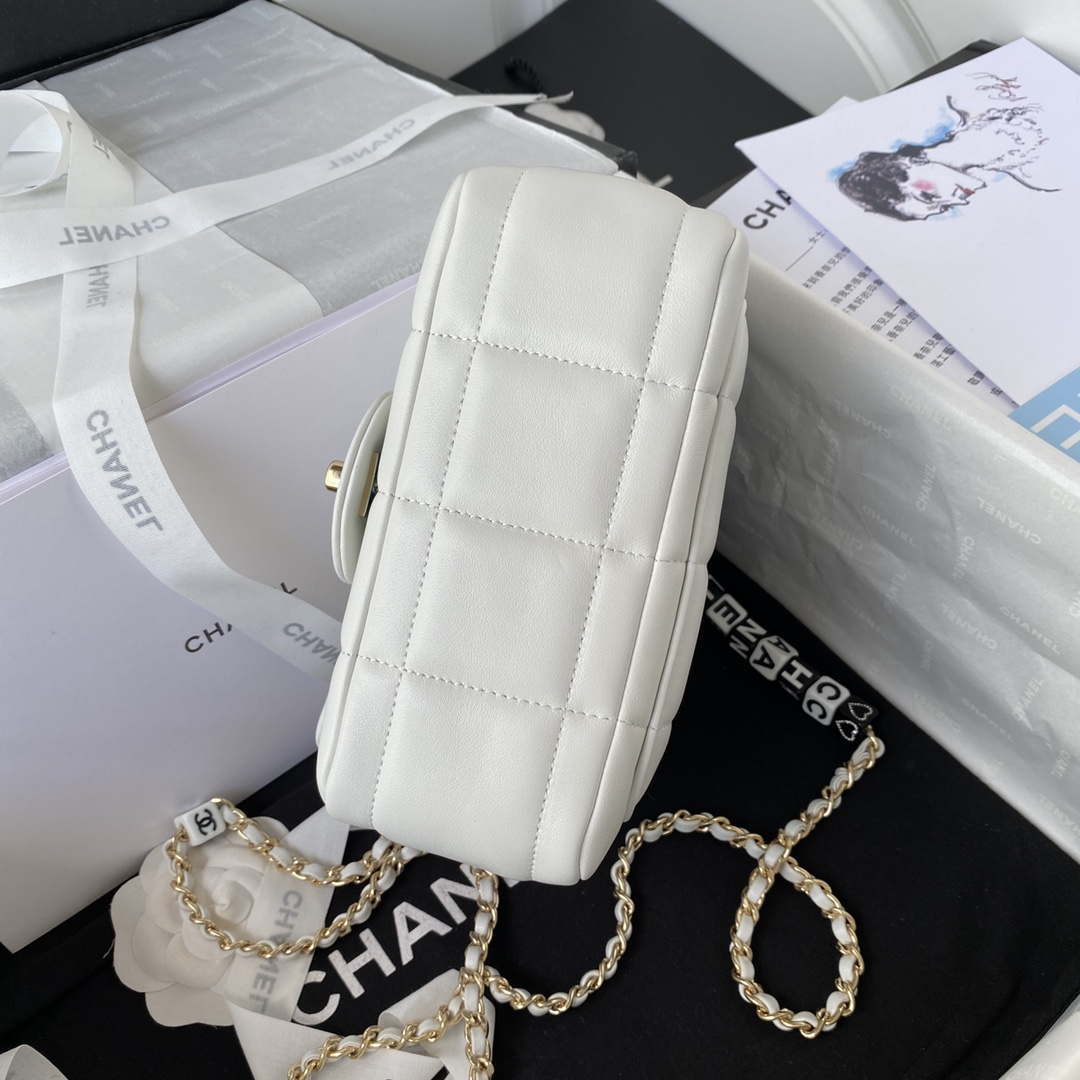 Chanel AS3330 Mini Flap 17cm Bag White Lambskin - Default Title - View 6