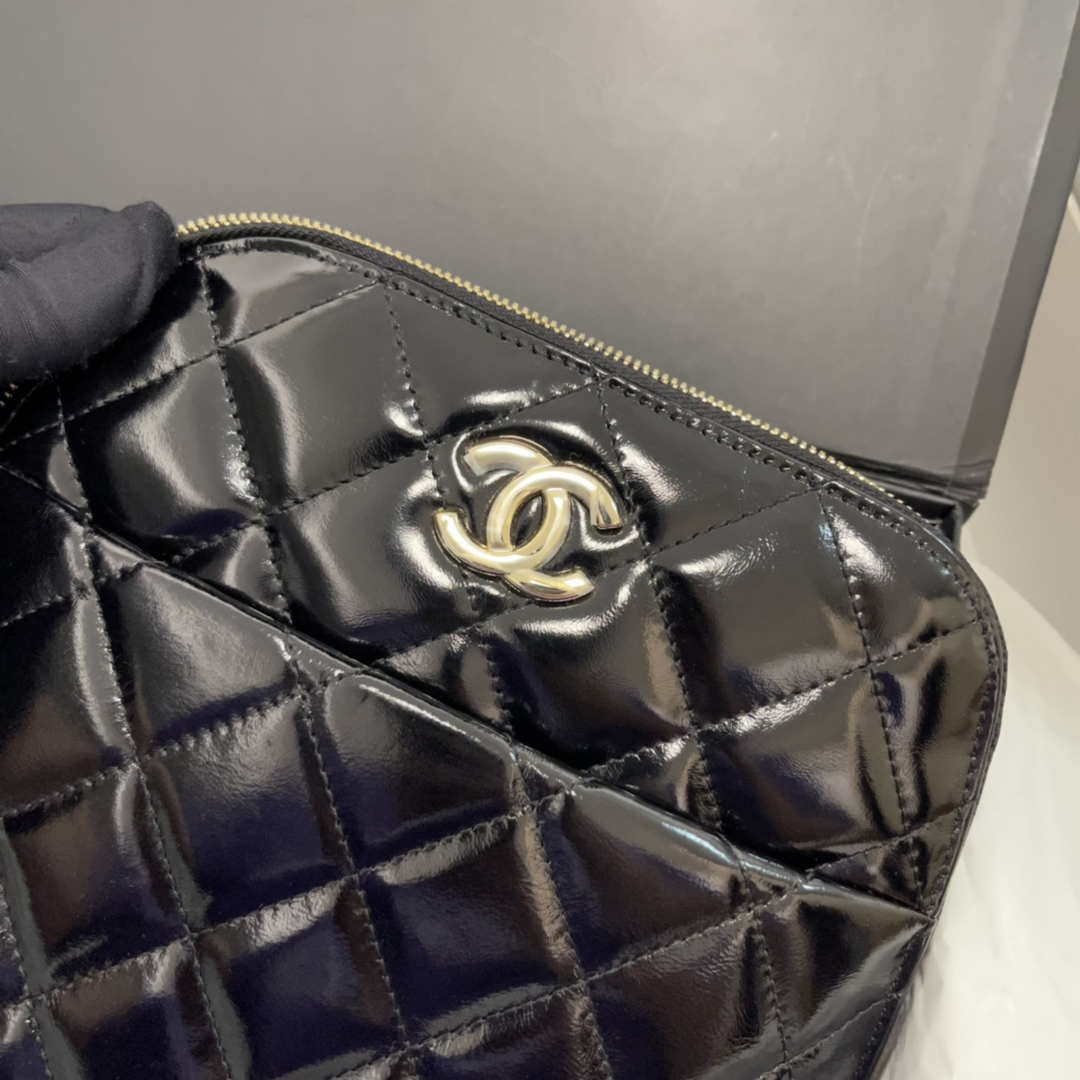 Chanel AS3332 Backpack Shiny Calfskin Bag Black - Default Title - View 4