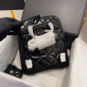 Chanel AS3332 Backpack Shiny Calfskin Bag Black - Default Title - View 9