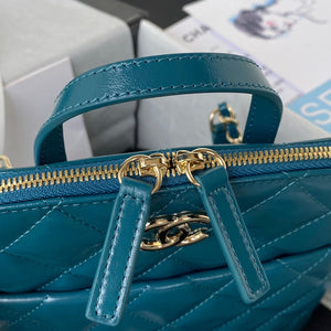 Chanel AS3332 Backpack Shiny Calfskin Bag Blue - Default Title - View 4