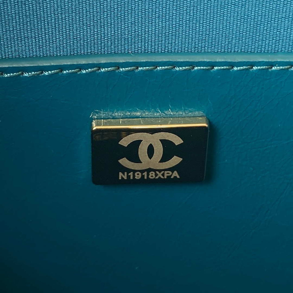 Chanel AS3332 Backpack Shiny Calfskin Bag Blue