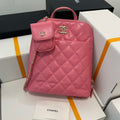 Chanel AS3332 Backpack Shiny Calfskin Bag Pink