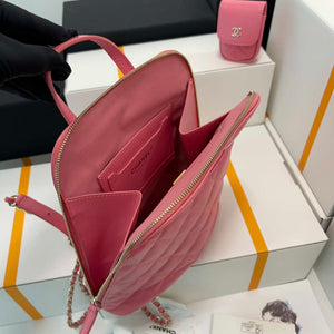 Chanel AS3332 Backpack Shiny Calfskin Bag Pink - Default Title - View 9