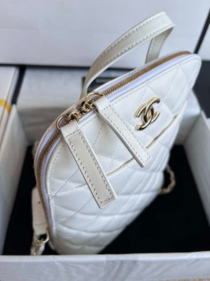 Chanel AS3332 Backpack Shiny Calfskin Bag White - Default Title - View 4