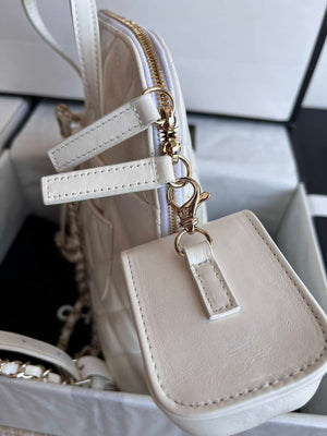 Chanel AS3332 Backpack Shiny Calfskin Bag White - Default Title - View 7