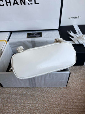 Chanel AS3332 Backpack Shiny Calfskin Bag White - Default Title - View 8