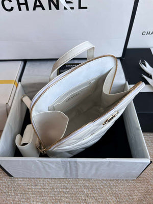 Chanel AS3332 Backpack Shiny Calfskin Bag White - Default Title - View 9