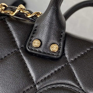 Chanel AS3344 Small Vanity Case Calfskin & Gold-Tone Metal Black - Default Title - View 4