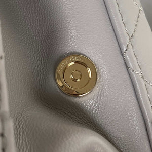 Chanel AS3344 Small Vanity Case Calfskin & Gold-Tone Metal Gray - Default Title - View 5