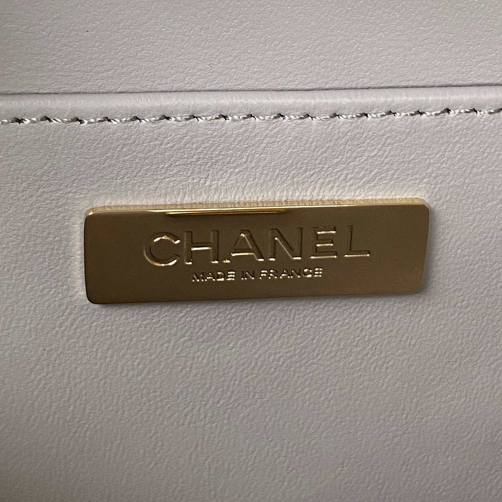 Chanel AS3344 Small Vanity Case Calfskin & Gold-Tone Metal Gray