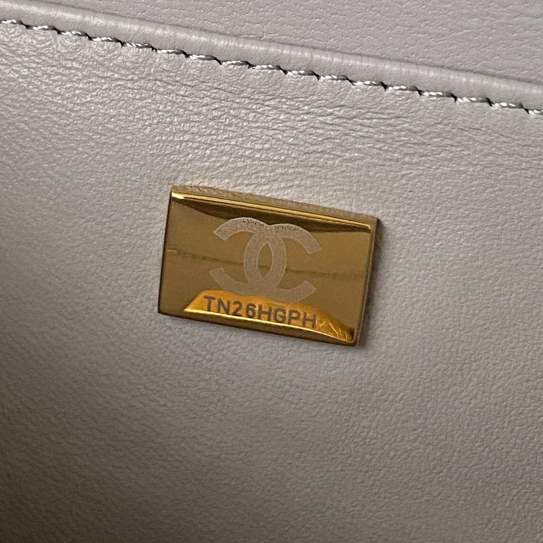 Chanel AS3344 Small Vanity Case Calfskin & Gold-Tone Metal Gray - Default Title - View 9