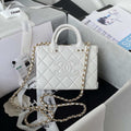 Chanel AS3344 Small Vanity Case Calfskin & Gold-Tone Metal White - Default Title - View 1