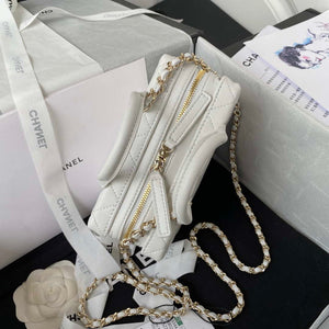 Chanel AS3344 Small Vanity Case Calfskin & Gold-Tone Metal White - Default Title - View 4