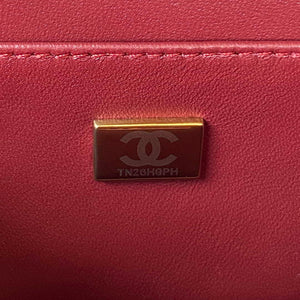 Chanel AS3344 Small Vanity Case Calfskin & Gold-Tone Metal Wine Red - Default Title - View 9