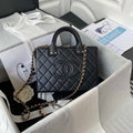 Chanel AS3345 Vanity Case Calfskin & Gold-Tone Metal Black - Default Title - View 1