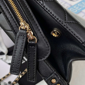 Chanel AS3345 Vanity Case Calfskin & Gold-Tone Metal Black - Default Title - View 5