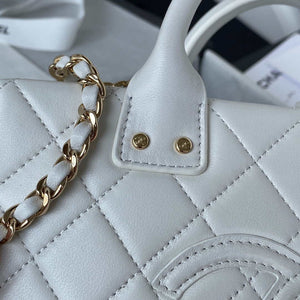 Chanel AS3345 Vanity Case Calfskin & Gold-Tone Metal White - Default Title - View 4