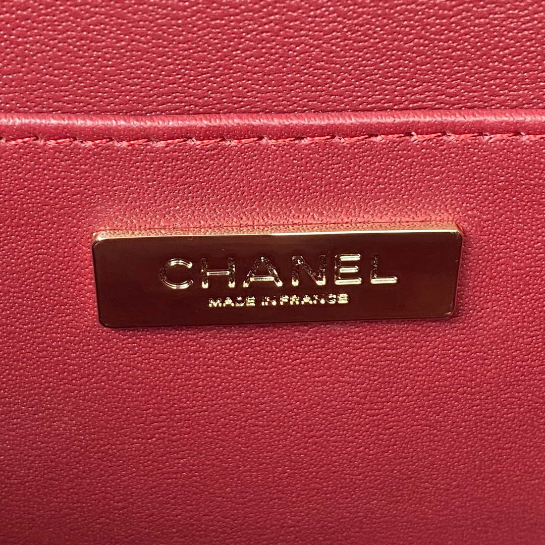 Chanel AS3345 Vanity Case Calfskin & Gold-Tone Metal Wine Red - Default Title - View 9