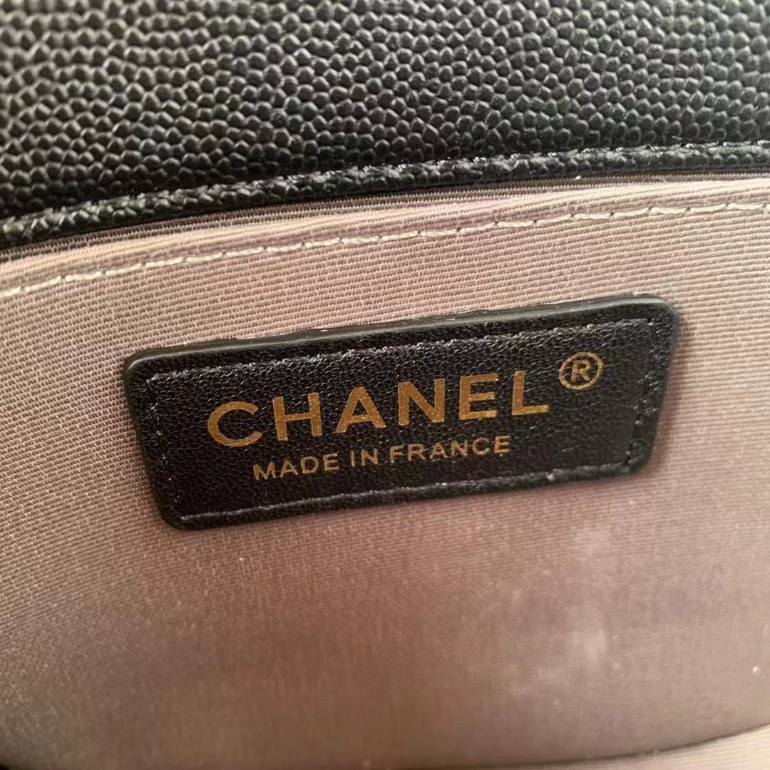 Chanel Small BOY CHANEL Messenger Bag AS3350 Lambskin Black - Default Title - View 8
