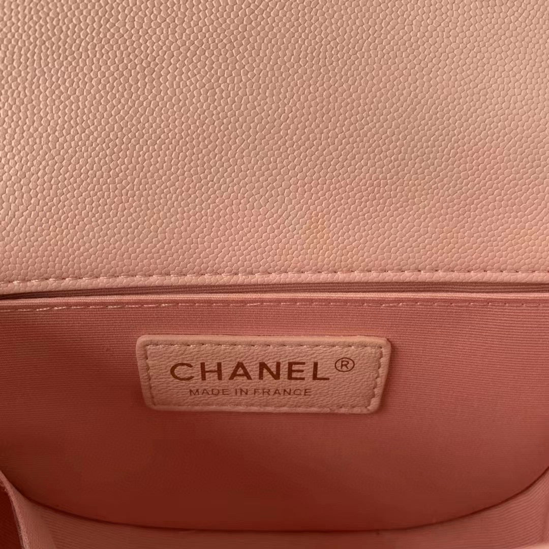 Chanel Small BOY CHANEL Messenger Bag AS3350 Lambskin Pink - Default Title - View 8