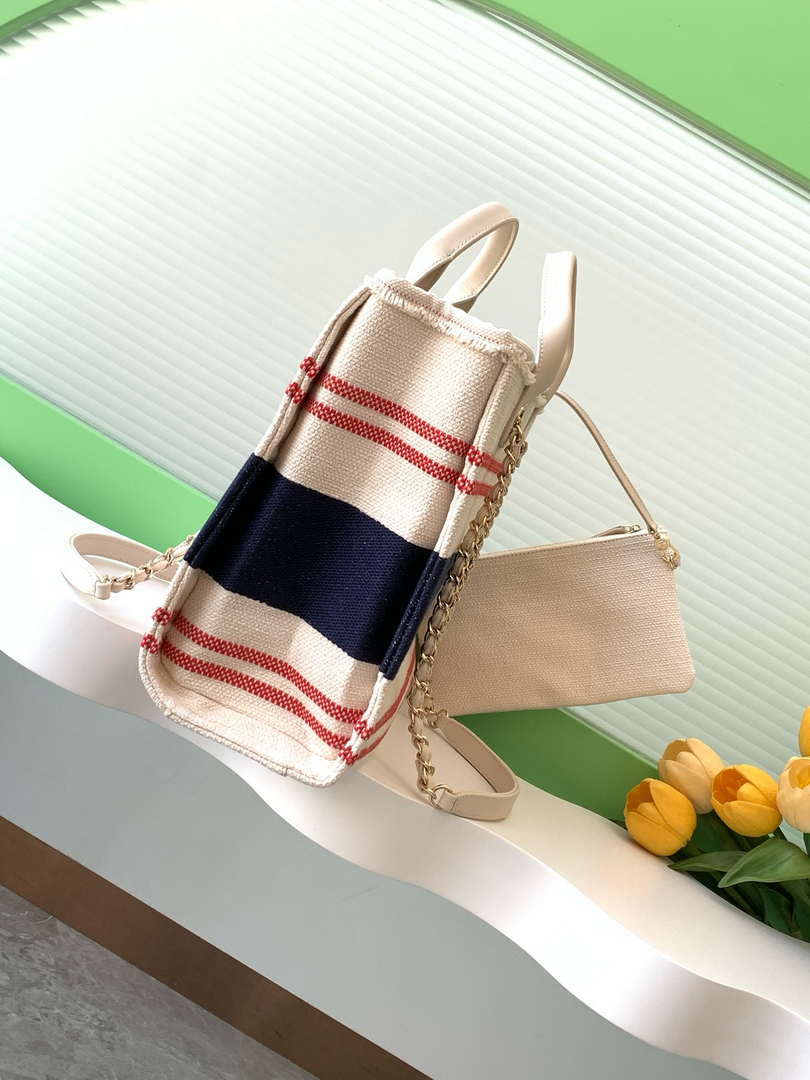 Chanel AS3351  25C Shopping Bag Navy Blue