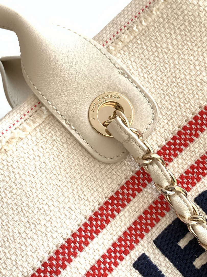 Chanel AS3351  25C Shopping Bag Navy Blue