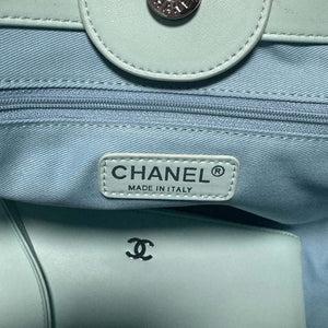 Chanel AS3351 Shopping Bag Shaded Calfskin & Silver-Tone Metal Blue & Light Blue - Default Title - View 8