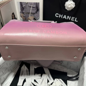 Chanel AS3351 Shopping Bag Shaded Calfskin & Silver-Tone Metal Purple & Light Pink - Default Title - View 6