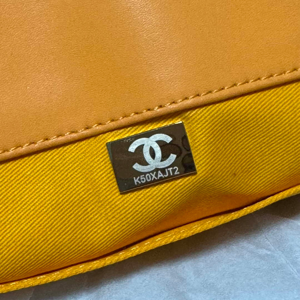 Chanel AS3351 Shopping Bag Shaded Calfskin & Silver-Tone Metal Orange Coral & Pink