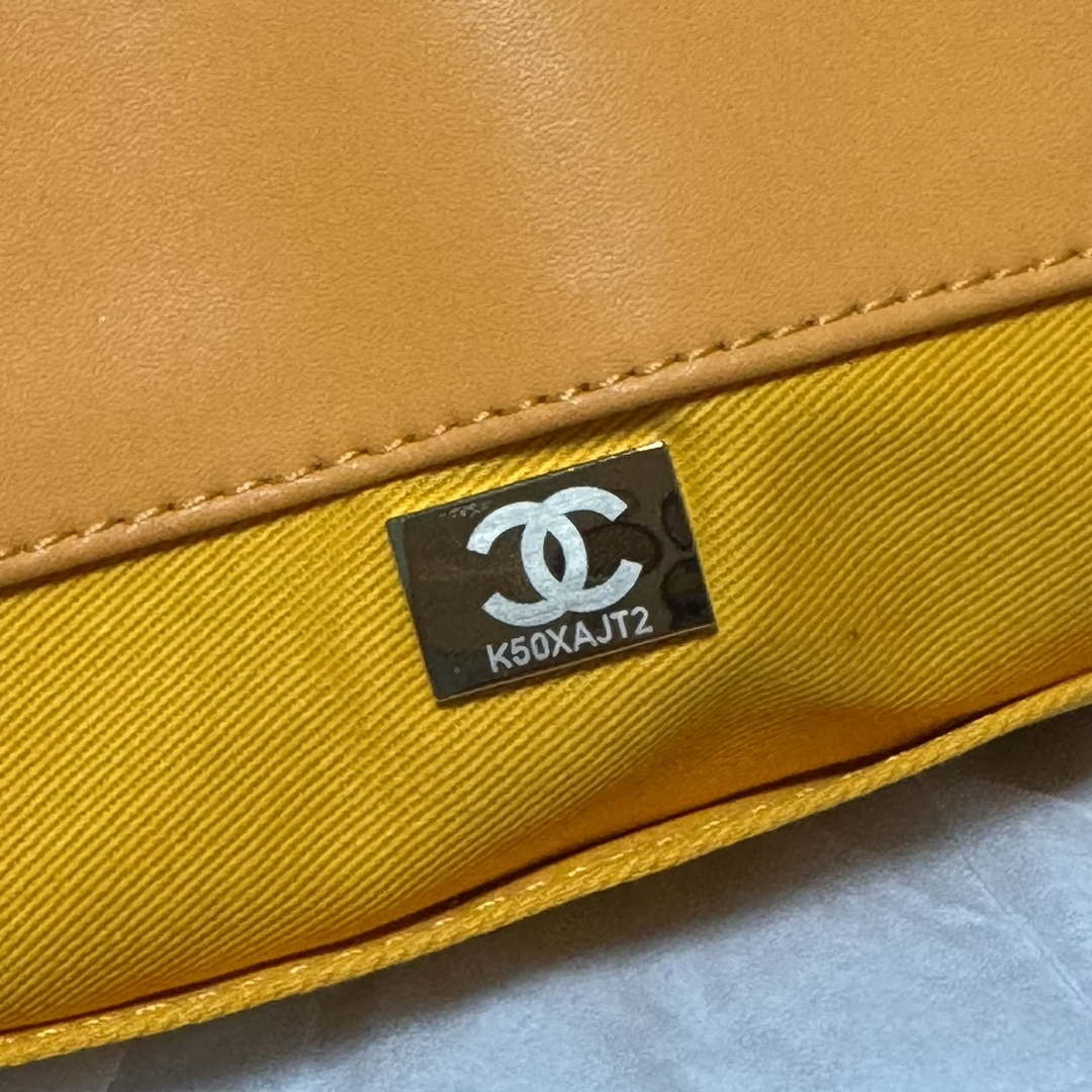 Chanel AS3351 Shopping Bag Shaded Calfskin & Silver-Tone Metal Orange Coral & Pink - Default Title - View 5