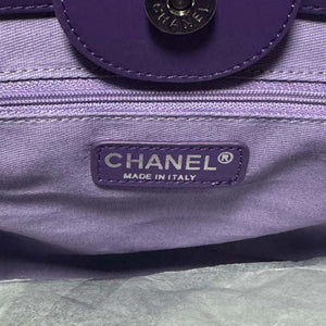 Chanel AS3351 Shopping Bag Shaded Calfskin & Silver-Tone Metal Purple, Blue & Dark Blue - Default Title - View 8