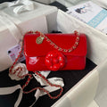 Chanel AS3356 Flap 23FW Patent leather Camellia Red - Default Title - View 1