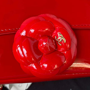 Chanel AS3356 Flap 23FW Patent leather Camellia Red - Default Title - View 3