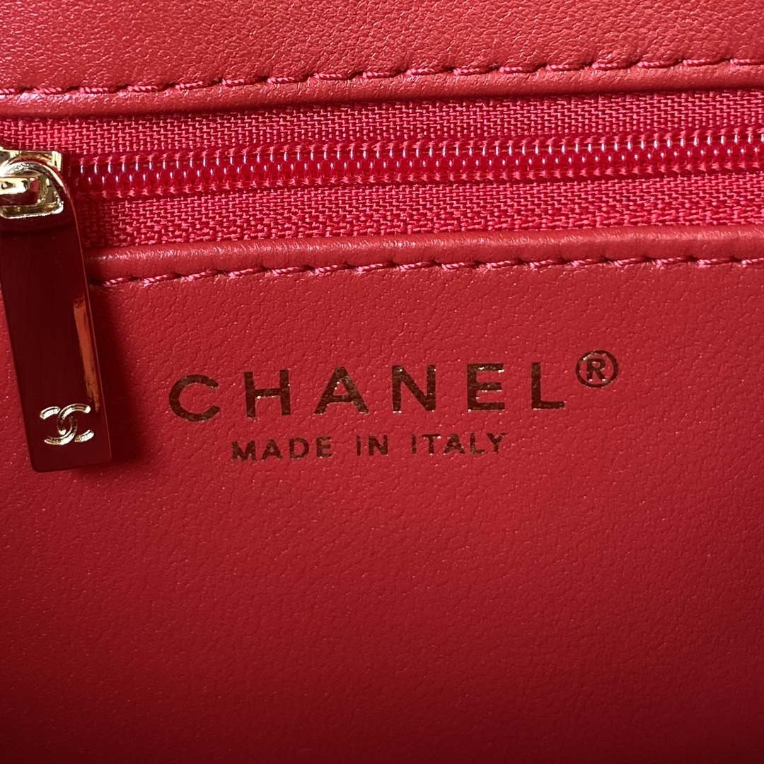 Chanel AS3356 Flap 23FW Patent leather Camellia Red - Default Title - View 7