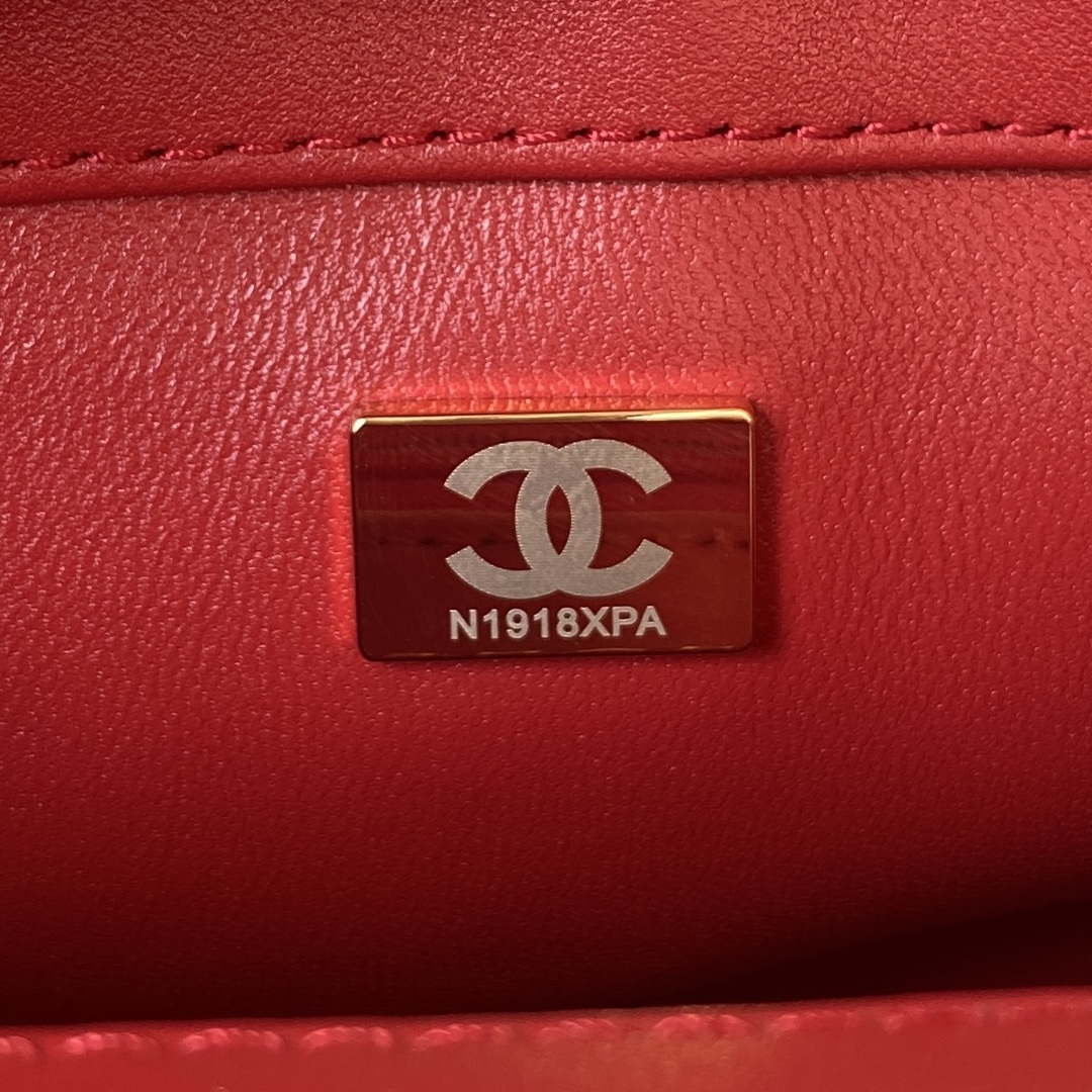 Chanel AS3356 Flap 23FW Patent leather Camellia Red - Default Title - View 8