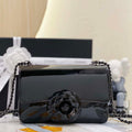 Chanel AS3356 Mini Flap 18cm Patent leather Camellia Black - Default Title - View 1